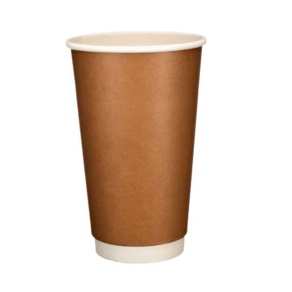 Disposable Paper Cups / Kraft Double Wall Paper Cups (Inside White, Outside Kraft)