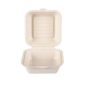 Sugarcane Clamshell Boxes / One-Compartment Hamburger Box