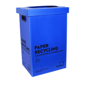 Eco Bins / Recycling Bins - Paper & Cardboard Recycling Bin with Lid (60L)