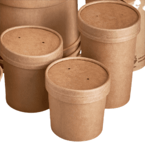 Disposable Paper Food Containers / Plain Kraft Soup Cups