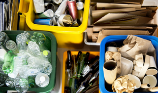 Recycling for different types of plastic waste