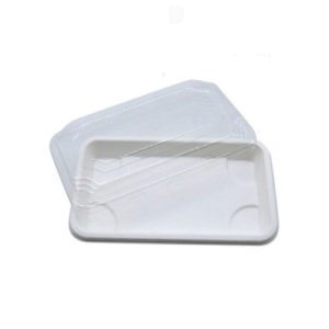 PET Lid / Sugarcane Sushi Boxes 400ml Sushi Tray